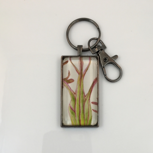 Indian Paintbrush Leaf Keychain