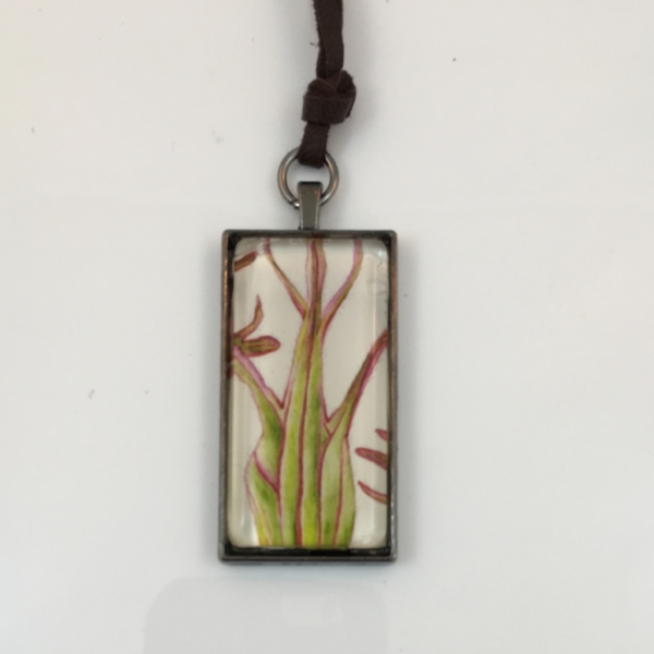 Indian Paintbrush Leaf Large Pendant