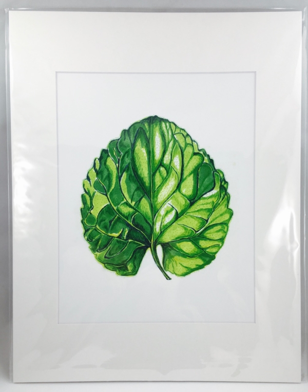 Blue Violet Leaf 8x10 Print