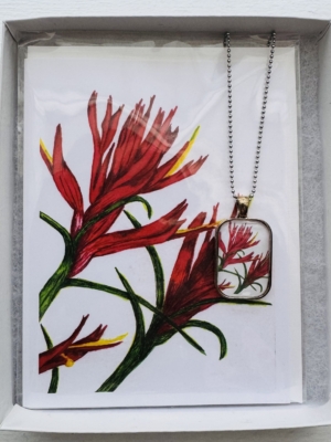 Desert Paintbrush Pendant and Card Gift Box