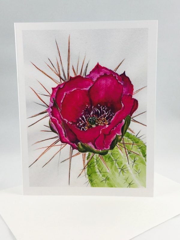 Strawberry Hedgehog Cactus Greeting Card - Image 3